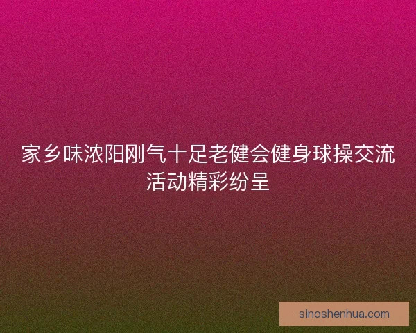 家乡味浓阳刚气十足老健会健身球操交流活动精彩纷呈